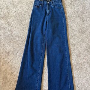Just Black Blue Flare Wide Leg Jeans
